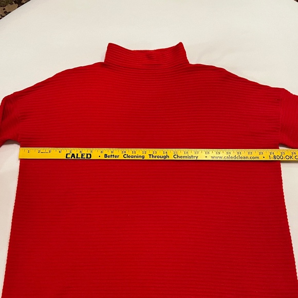 French Connection Lena Funnel Neck Pullover Sweater Red  Sz M - Picture 12 of 14